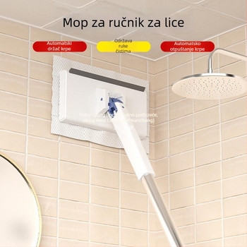 Mikrovlaknasti mali mop s klipom za krpu za kućnu upotrebu — ponovno upotrebljiva maramica za lice i sustav automatske zamjene papira mop