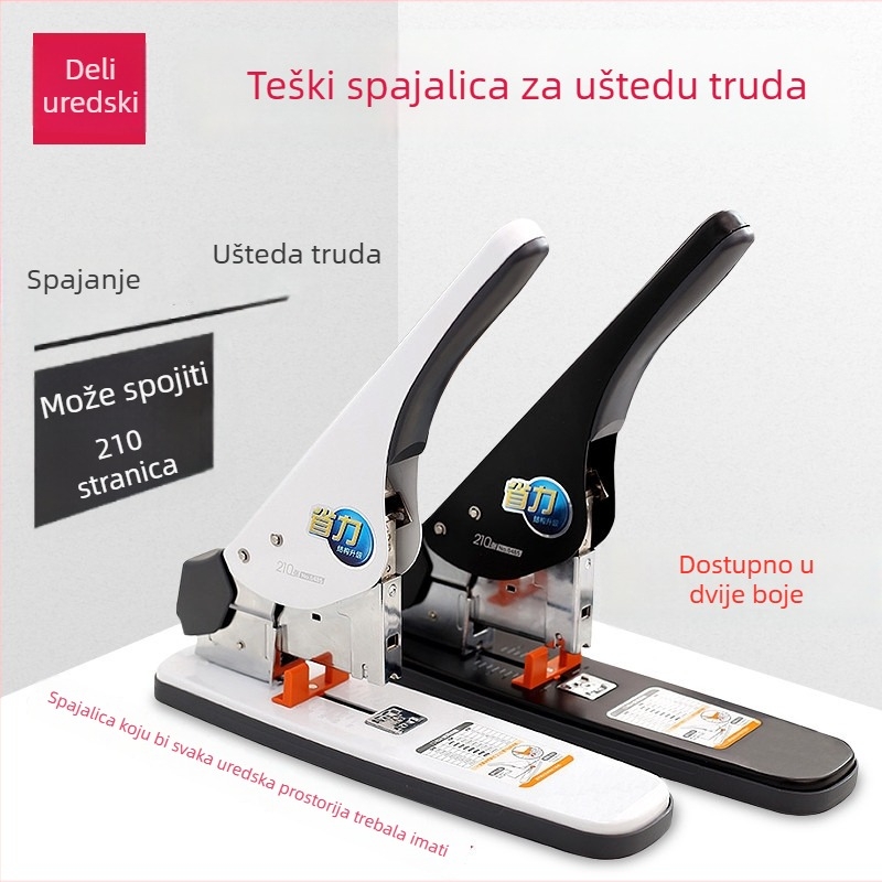 Deli 0485 teški uredski spenjač, velika kapaciteta do 210 listova