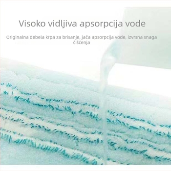 Mikrovlaknasti plosnati mop za kućnu upotrebu – suho i mokro čišćenje