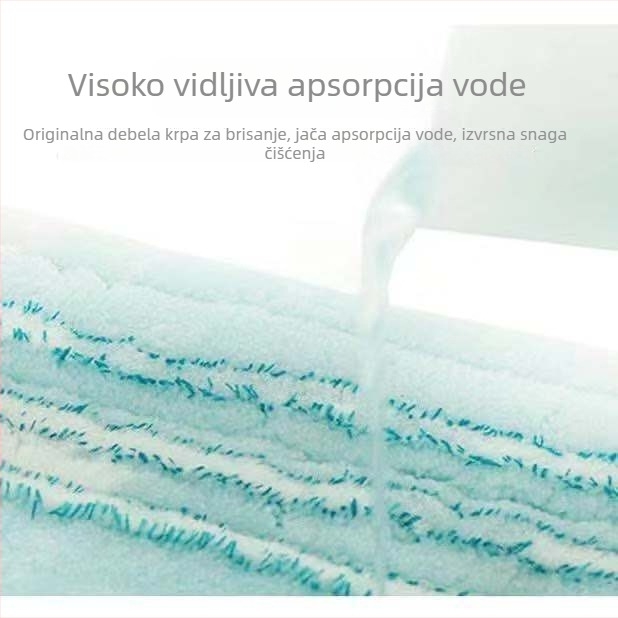 Mikrovlaknasti plosnati mop za kućnu upotrebu – suho i mokro čišćenje