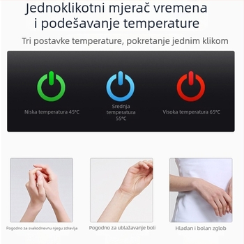 Električni grijani zapešćni kaiš za terapiju i zagrijavanje, zaštitni zapešćni kaiš s toplim kompresom