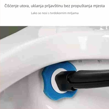 Plošni mop s trokutastom apsorpcijskom glavom i aluminijskom pločom, za kućnu upotrebu, bijela, za automobil, prema slici, četkica za zahod