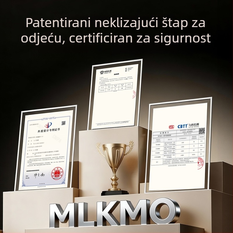Teleskopna šipka za sušenje rublja od nehrđajućeg čelika 201, za balkon i garderobu, bez bušenja, visoka nosivost