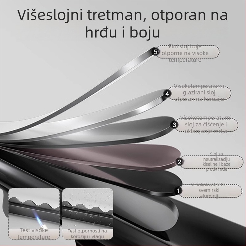 Laijie Sušilo za odjeću od aluminijskog legura, gornja montaža, fiksna balkonska šipka, otporna na vjetar