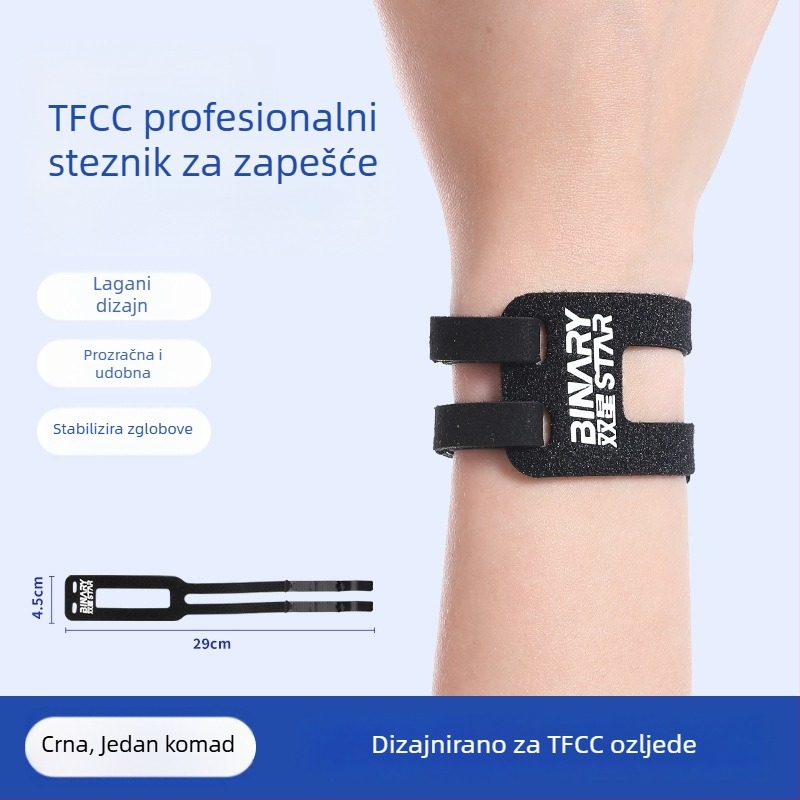 Double Star TFCC traka za zglob za fitness, jogu i trčanje – protiv uganuća, Velcro, lagana