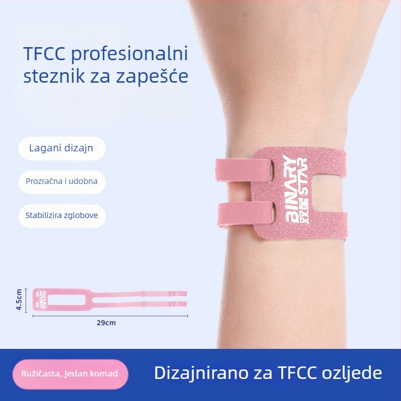 Double Star TFCC traka za zglob za fitness, jogu i trčanje – protiv uganuća, Velcro, lagana