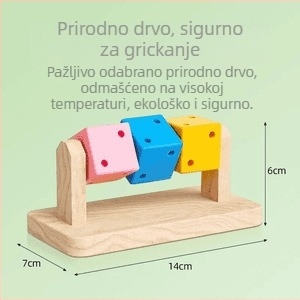 Interaktivna igračka za hrčke i guinejske svinje – kubični labirint sa pejzažom za male kućne ljubimce