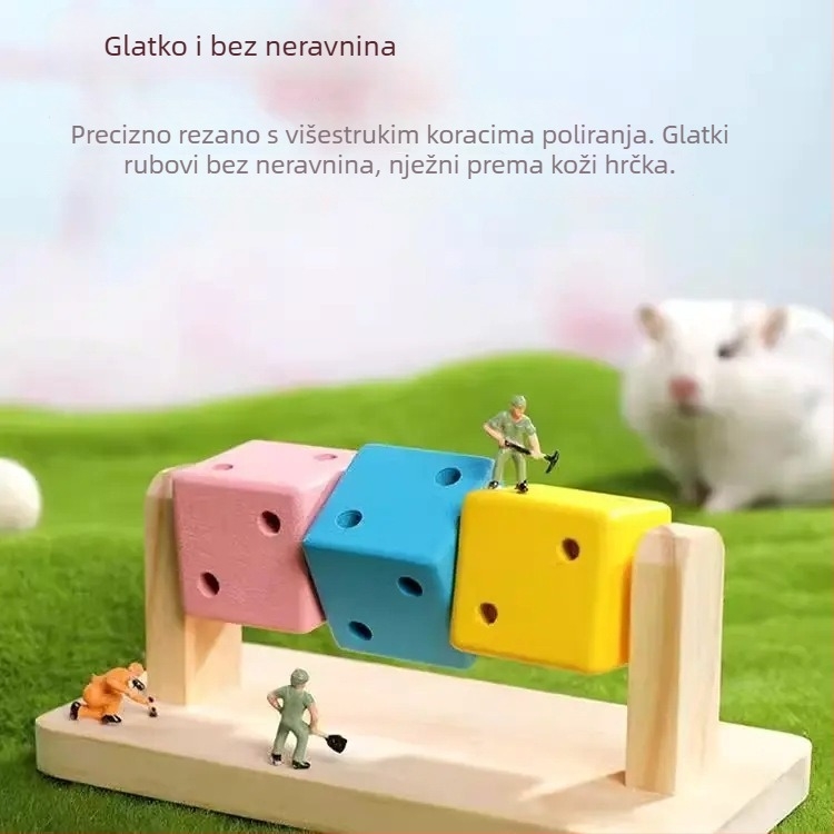 Interaktivna igračka za hrčke i guinejske svinje – kubični labirint sa pejzažom za male kućne ljubimce
