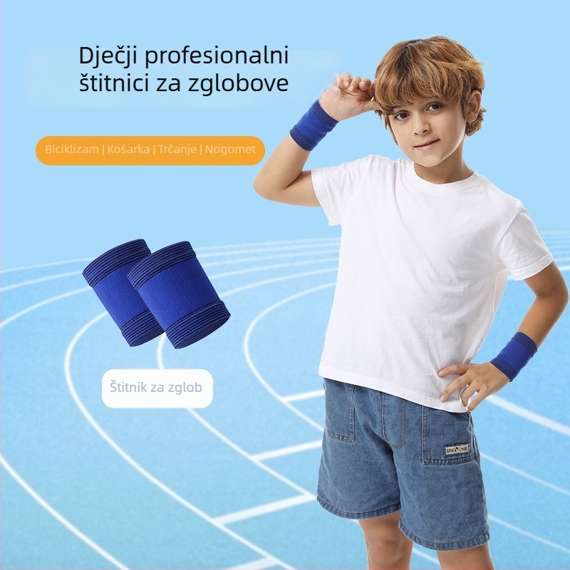 Dječja narukvica za zglobove, prozračna i upija znoj; za košarku, nogomet, vožnju biciklom, badminton i jahanje — zaštita zglobova
