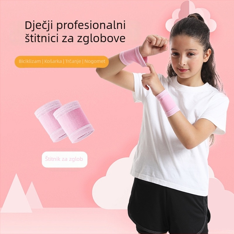 Dječja narukvica za zglobove, prozračna i upija znoj; za košarku, nogomet, vožnju biciklom, badminton i jahanje — zaštita zglobova