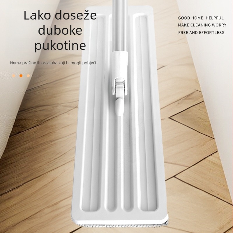 Novi bezdodišni plosnati mop za kućnu upotrebu, dvostruka primjena, sklopivi dizajn