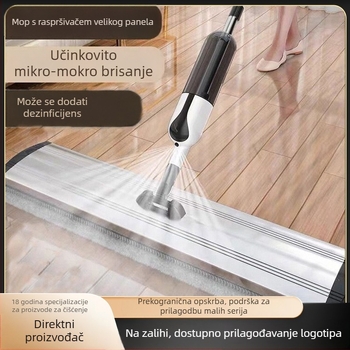 Pločasti mop od aluminijske legure s raspršivačem vode za velike površine