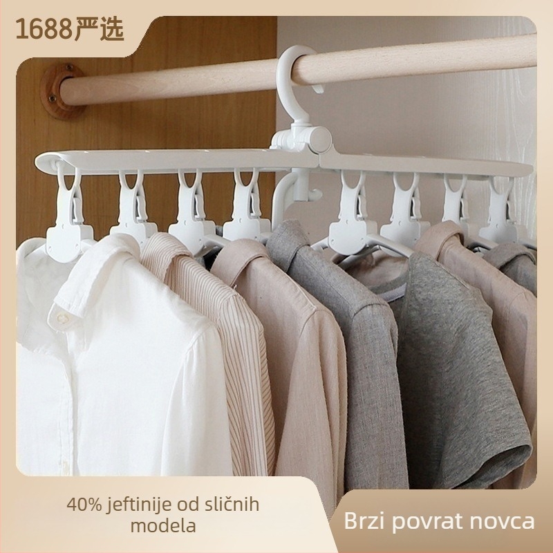 Čarobna vješalica za odjeću, sklopiva sušionica, moderan minimalistički dizajn.