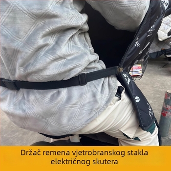 Pokrov prednjeg stakla električnog vozila s klipsima i trakama, zimska zaštita od vjetra i topline, elastični pojas