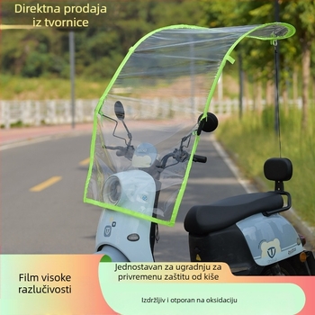 Univerzalno prednje staklo za električno vozilo, prozirni prednji panel, zaštita od hladnoće, vjetra i kiše, deblje i produženo za sve sezone
