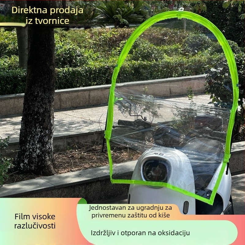 Univerzalno prednje staklo za električno vozilo, prozirni prednji panel, zaštita od hladnoće, vjetra i kiše, deblje i produženo za sve sezone