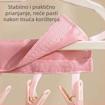 Putni sklopivi stalak za sušenje odjeće sa kopčama za čarape