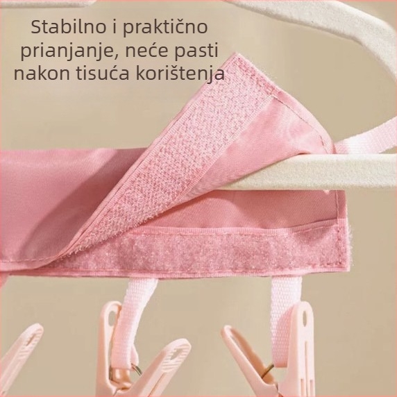 Putni sklopivi stalak za sušenje odjeće sa kopčama za čarape