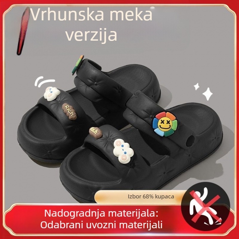 Ženske sandale na platformi s debelim potplatom, ljetna vanjska obuća, dva načina nošenja, moderne visoke potpetice