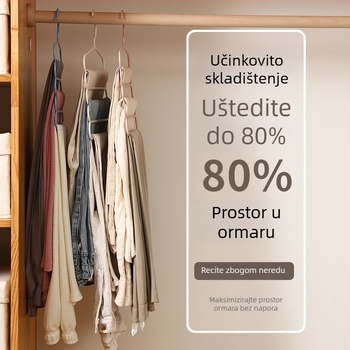 Petoslojna vješalica za hlače – višenamjenski sustav za garderobu
