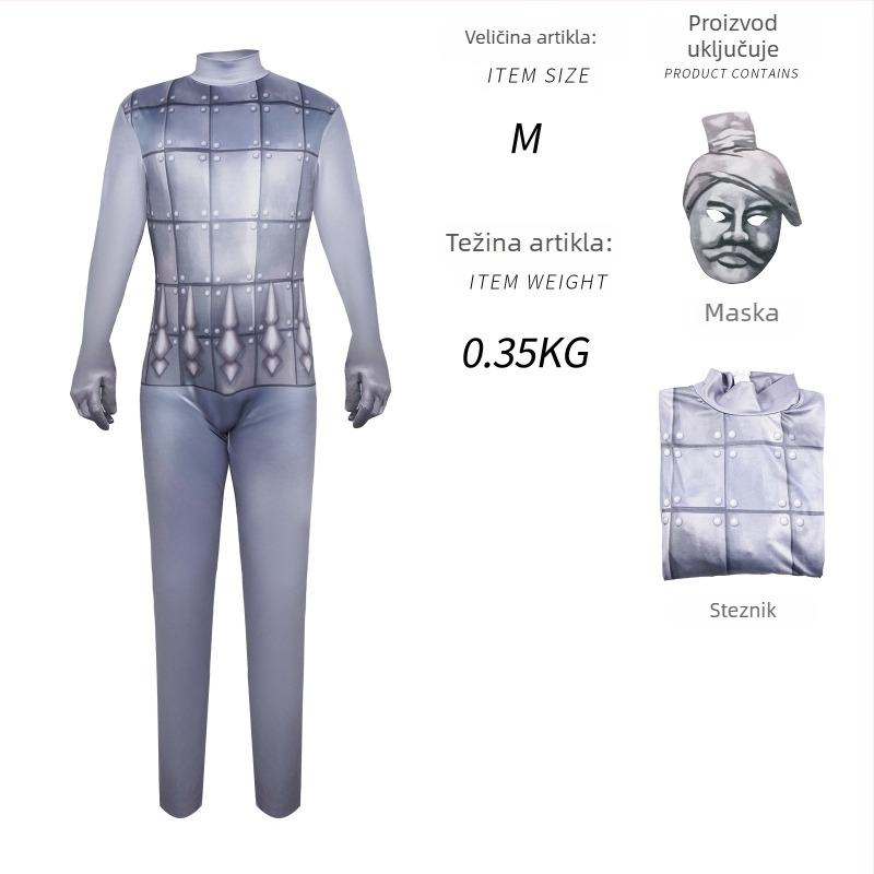 Cosplay kostim vojnika Terakota vojske za scensku izvedbu, unisex
