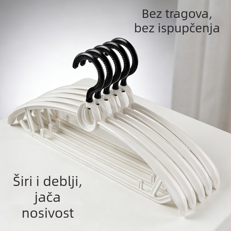 Izdrživa vješalica za odjeću sa širokim ramenima, bez ostavljanja tragova na odjeći, protuklizna