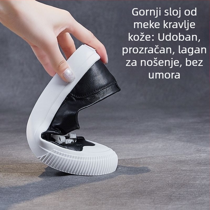 Crvene ženske tenisice od gornje kože za studentice, proljeće-jesen, mekana potplat, prozračnost, udobne