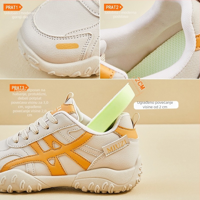 Ženske tenisice dad shoes s unutarnjim povećanjem visine, korejskog stila, novi model proljeće 2026, sportsko- casual, debeli potplat RD1817