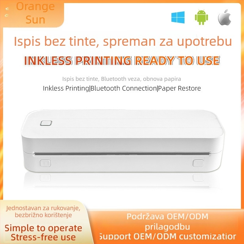 Prijenosni termalni pisač A4 za tetovažne fotografije, bežični Bluetooth, bez tinte, za kućnu uporabu