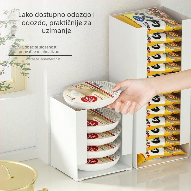 Kutija za pohranu instant rezanaca s pravokutnim kutom – stolni organizator, odvojna kutija za pohranu, japanski stil