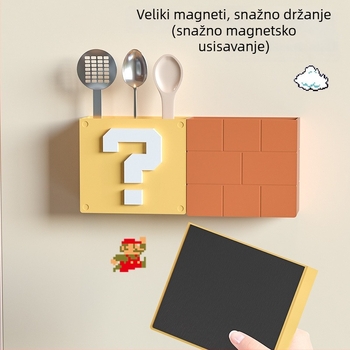 Magnetska kutija za skladištenje hladnjaka, zidni kuhinjski organizator, ABS plast, karirani uzorak, model 66