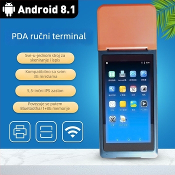 Ručni PDA termalni pisač računa, prijenosni Bluetooth, kompaktan za kuhinju kod kuće