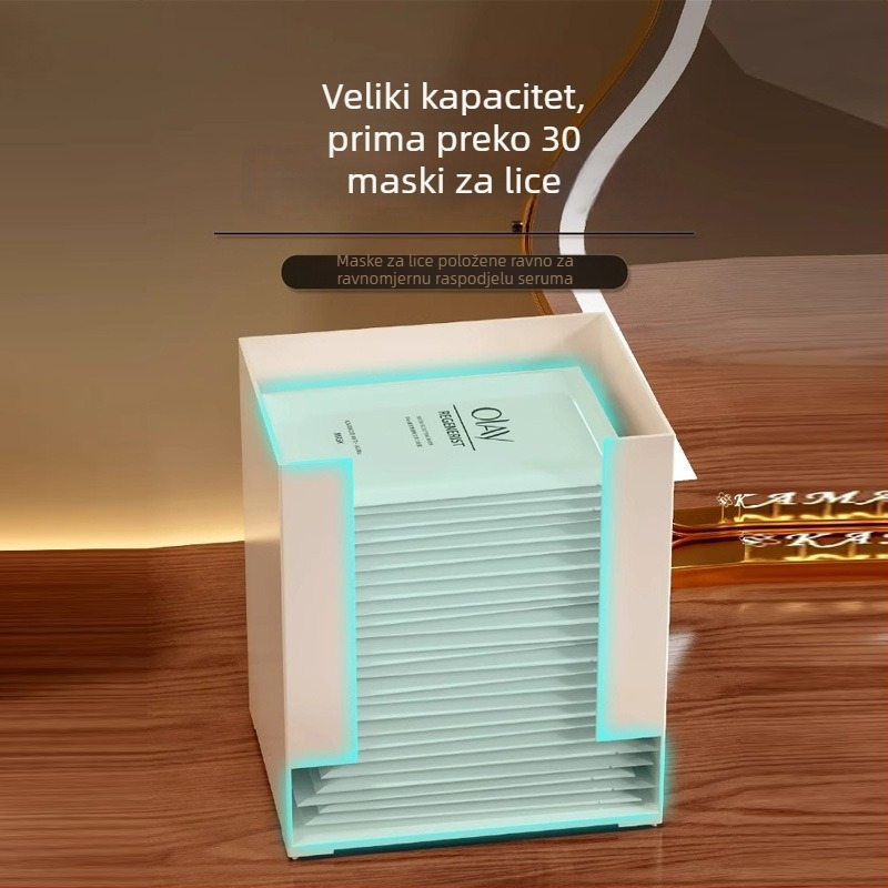 Plastični stolni organizator za maske za lice, ruževe, kozmetiku, njegu kože, grickalice i pamučne diskove