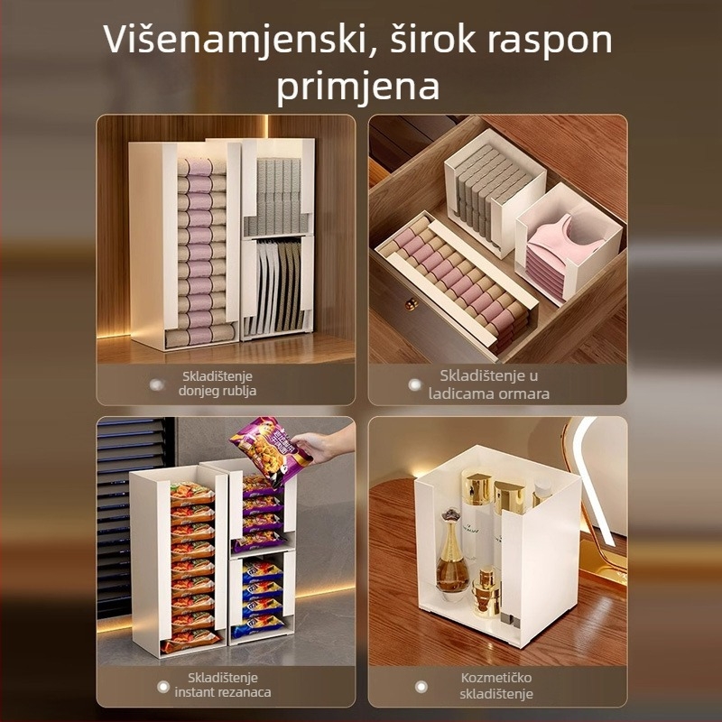Plastični stolni organizator za maske za lice, ruževe, kozmetiku, njegu kože, grickalice i pamučne diskove
