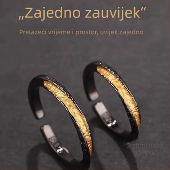 Mobius prsten za par – bakreni, crna, unisex, minimalistički dizajn, originalni dizajn