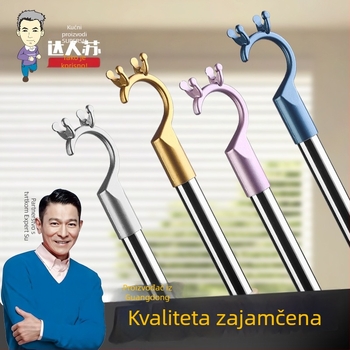 Teleskopska šipka za sušenje od nehrđajućeg čelika s vilkastim krajem