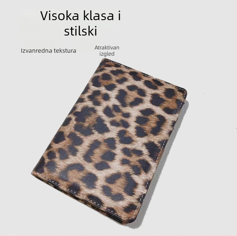PFID antimagnetična futrola za putovnicu s leopard uzorkom – višenamjenska PU kožna torbica, unisex