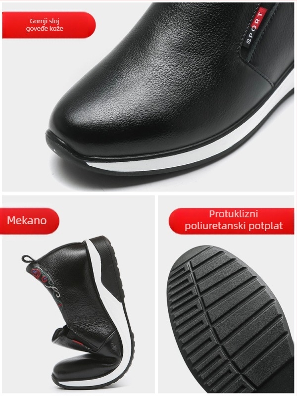 Ženske mokasine s mekom podstavom, protuklizne, udobne casual cipele za proljeće i jesen, s unutarnjom uloškom za povećanje visine