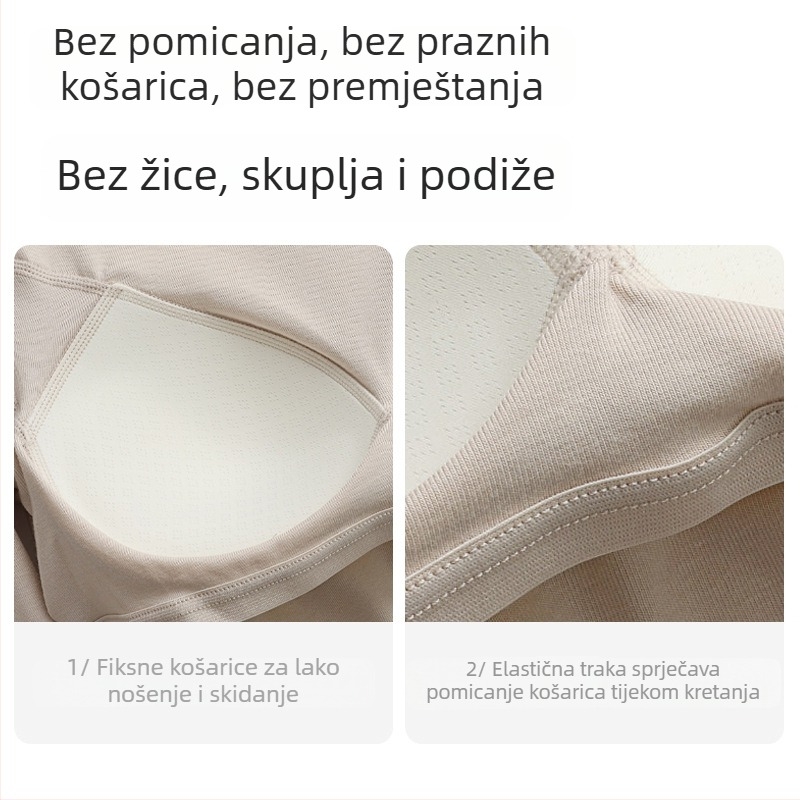 Ženski termalni donje rublje s ugrađenim grudnim jastučićem, 2024 nova za jesen-zimu, lagani osnovni gornji dio