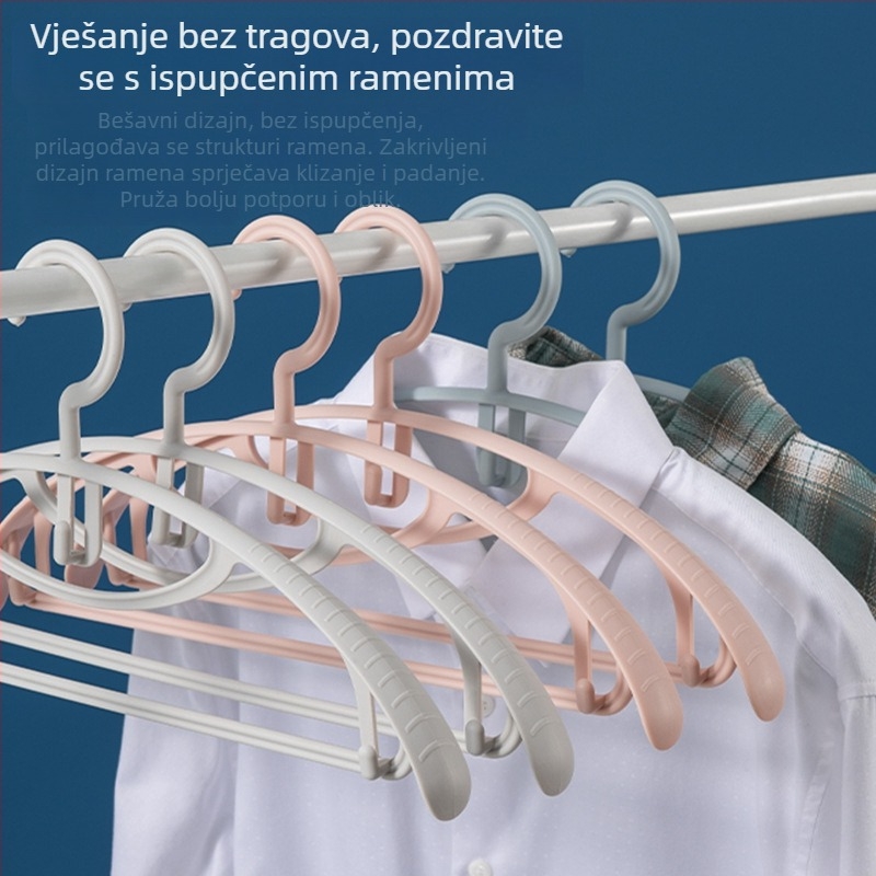 Sklopiva moderna minimalistička vješalica za kapute i odijela, protuklizna, bez tragova