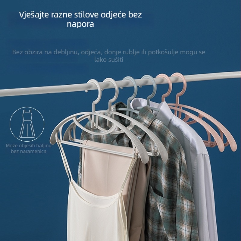 Sklopiva moderna minimalistička vješalica za kapute i odijela, protuklizna, bez tragova