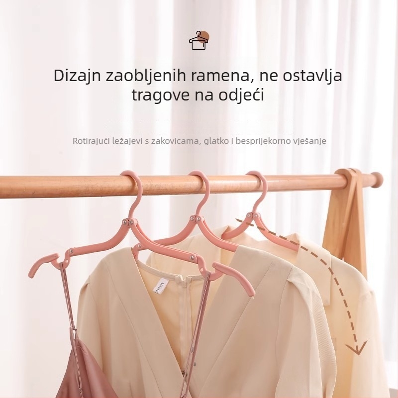 Sklopiva vješalica za odjeću s zakovicama, prijenosna za kućnu ili studentsku sobu, sušenje donjeg rublja i čarapa, skladištenje