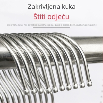 Vješalica za odjeću od nehrđajućeg čelika, debljine 4 mm, otporan na vjetar dizajn, moderan minimalistički stil