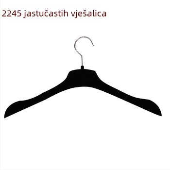 Jesenska crna plišana vješalica za ženska sako