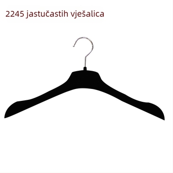 Jesenska crna plišana vješalica za ženska sako