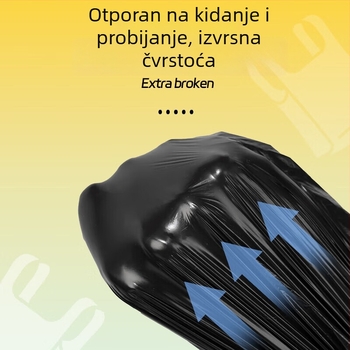 Debele crne vrećice za smeće s ručkama, velike, 100 komada