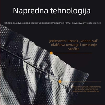 Velike jednokratne debele crne vreće za smeće, 50×60×80 cm, za kućno i poslovno čišćenje