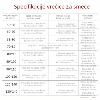 Velike jednokratne debele crne vreće za smeće, 50×60×80 cm, za kućno i poslovno čišćenje