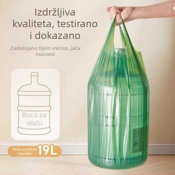 Velike debele kućanske vreće za smeće s ručkama, 15L/20L/25L, stil prsluka, 60x70 cm
