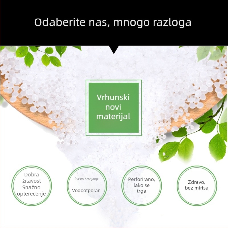 Velike crne plastične vreće za otpad s ravnim otvorom, ojačane, za vanjsku upotrebu, za hotelsku i imovinsku sanitaciju